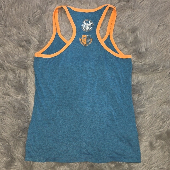 American Fighter Women's Teal and Orange Tank Top - Picture 6 of 6